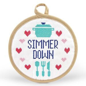 Genuine Fred Simmer Down In Stitches Pot Holder NWT